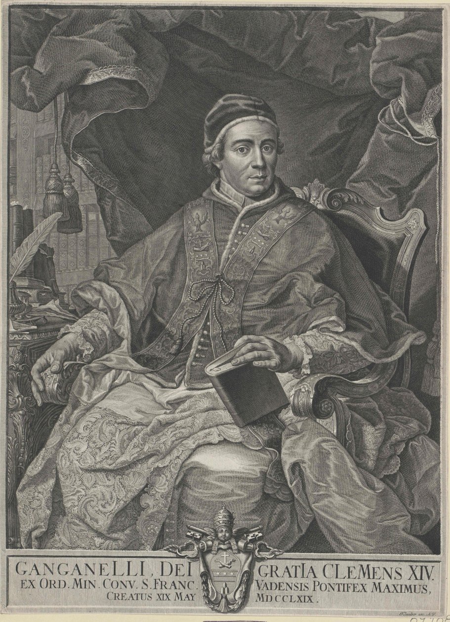 Papež Klement XIV. od Artist Unknown