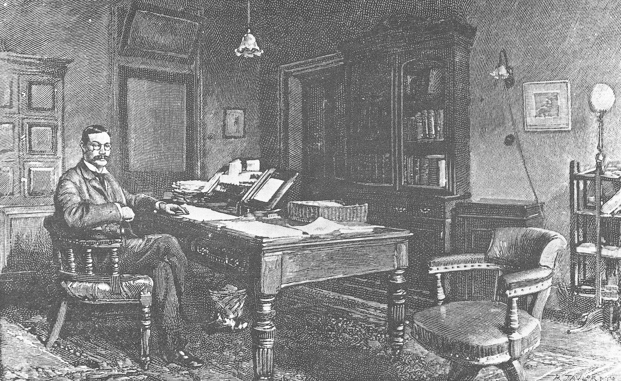 Portrét Arthura Conana Doyla (rytina) od Artist Unknown