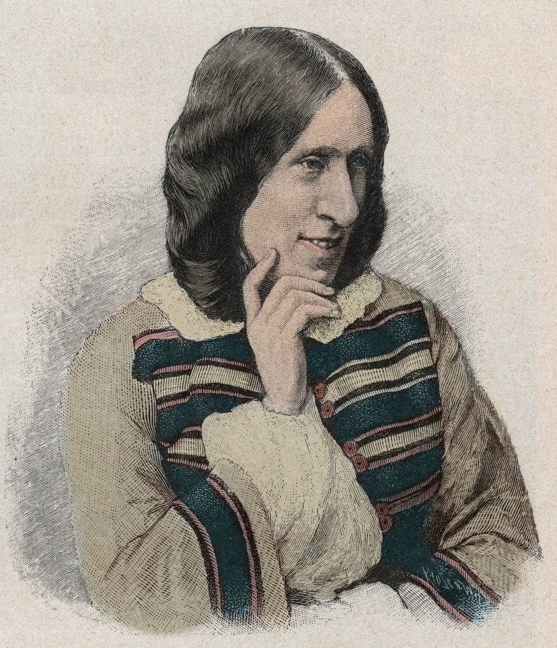 Portrét GEORGE ELIOT Pseudonym Mary Ann Evans - anglický spisovatel od Artist Unknown