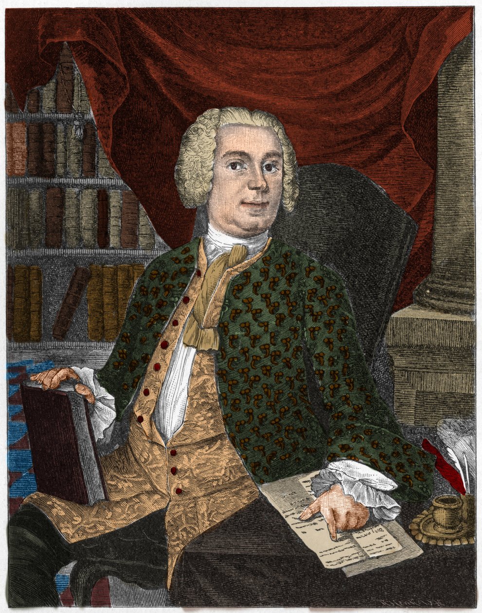 Portrét kritika, gramatika a německého literáta Johanna Christopha Gottscheda. od Artist Unknown