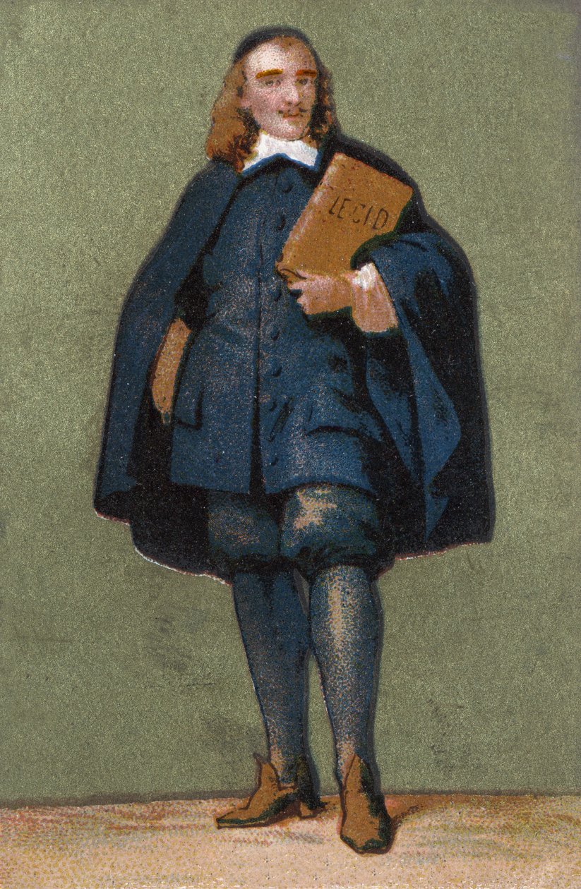 Portrét Pierra Corneilla, francouzského dramatika . od Artist Unknown