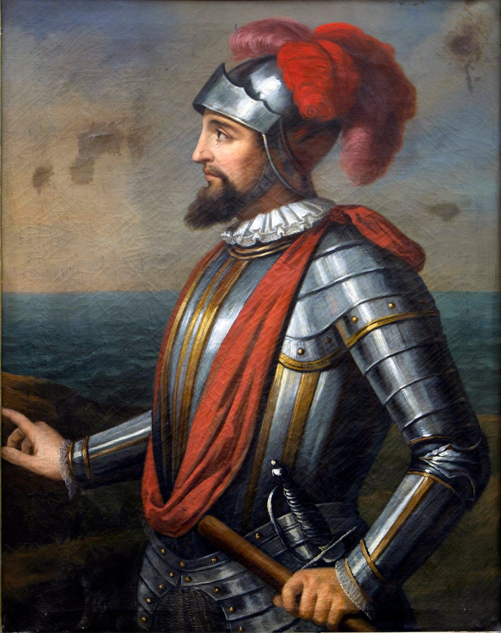 Portrét Vasco Nunez de Balboa, španělský conquistador (1475-1517) - Vasco Nunez de Balboa (olej na plátně) od Artist Unknown