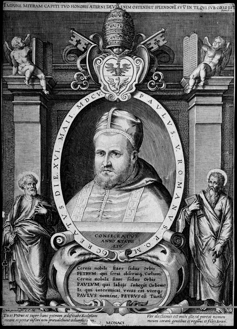 Portrét 231. papeže Pavla V. z roku 1605 od Artist Unknown
