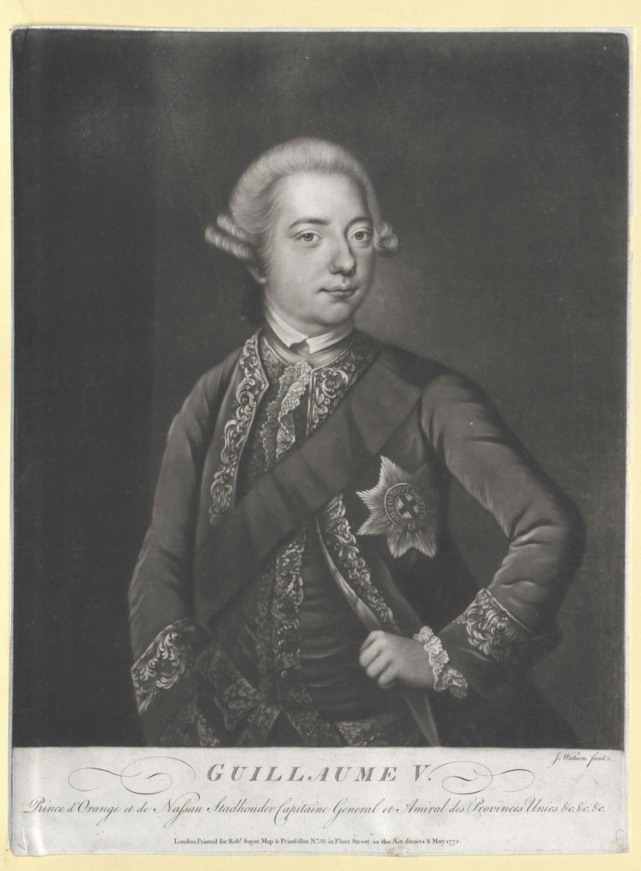Princ Oranžsko-nasavský Wilhelm V. od Artist Unknown