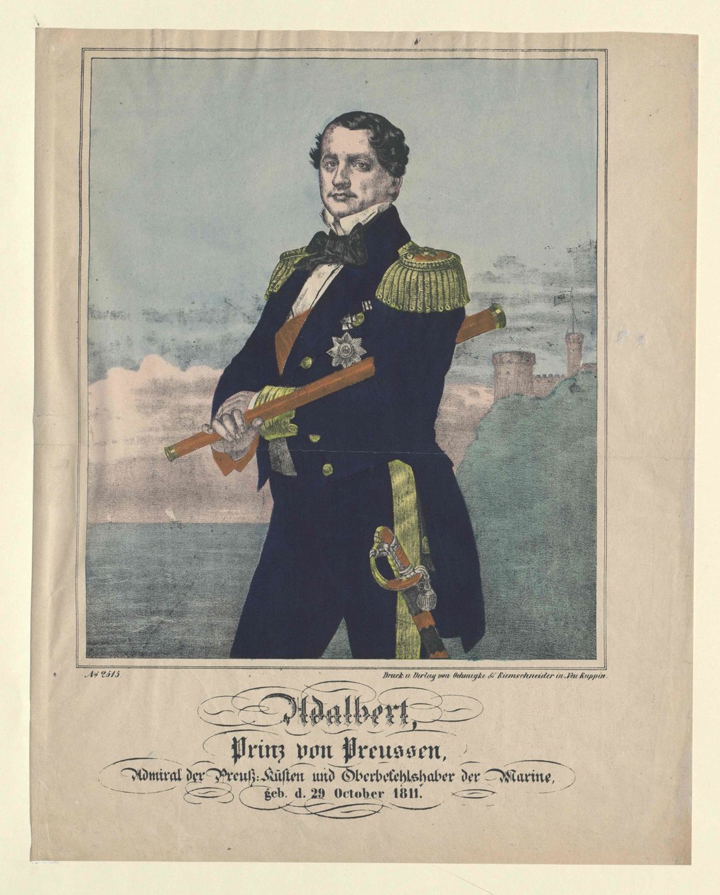 Pruský princ Adalbert od Artist Unknown