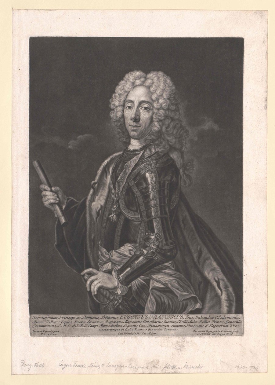 Prince of Savoy Carignan Eugene od Artist Unknown