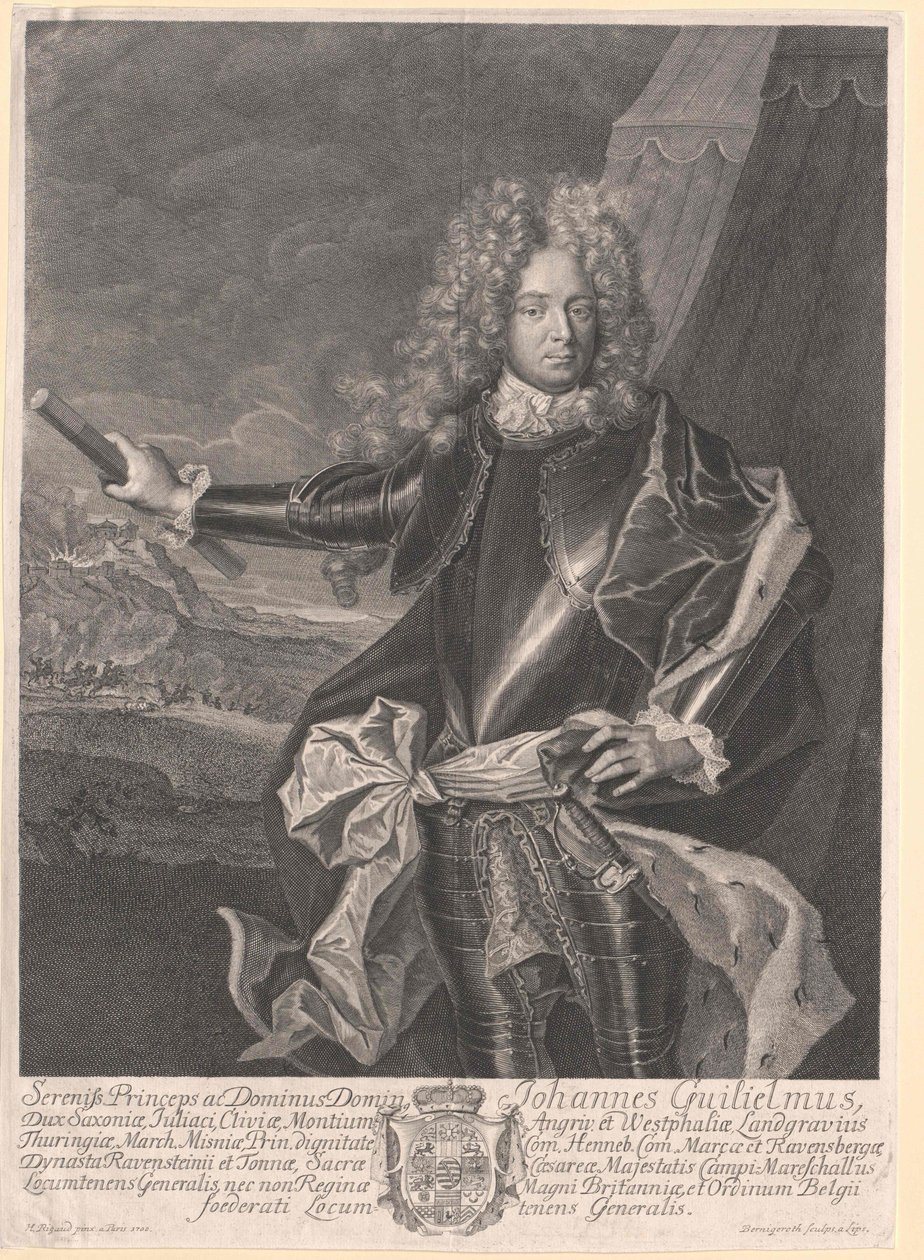 Sasko-gótský princ Johann Wilhelm od Artist Unknown