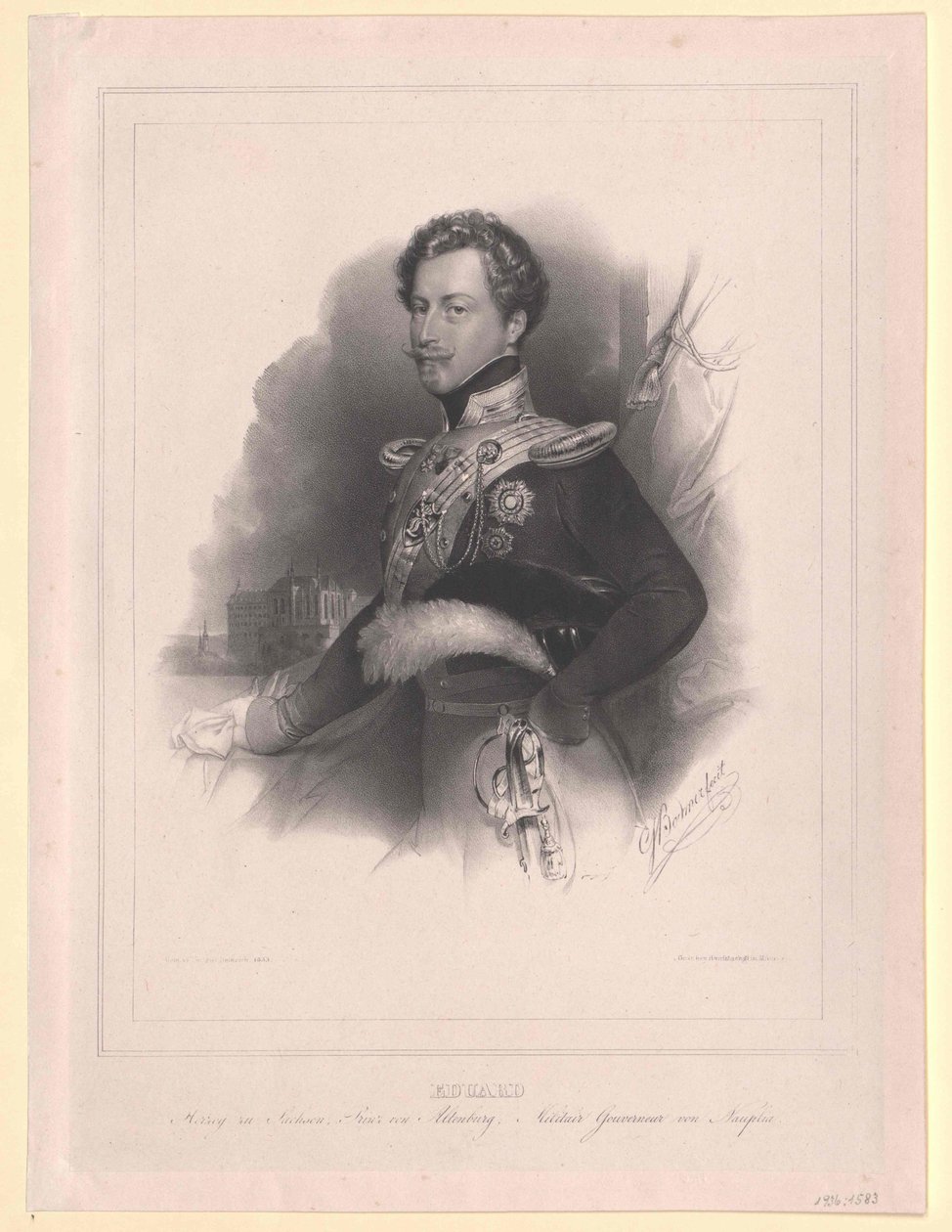 Saský kníže Altenburg Eduard od Artist Unknown
