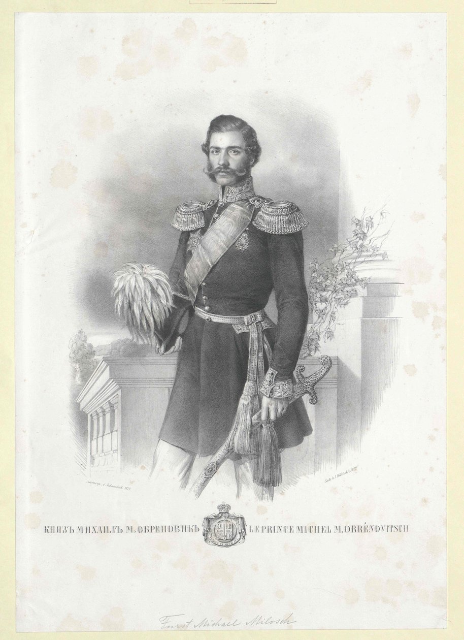 Srbský kníže Michael Obrenovič od Artist Unknown
