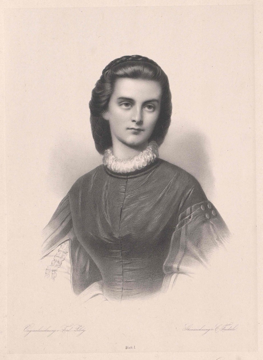 Bavorská kněžna-Gelnhausen Marie (tisk) od Artist Unknown