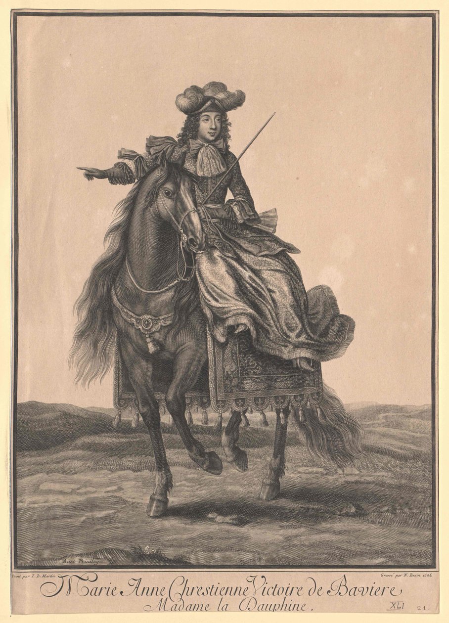 Bavorská princezna Marie Anna od Artist Unknown