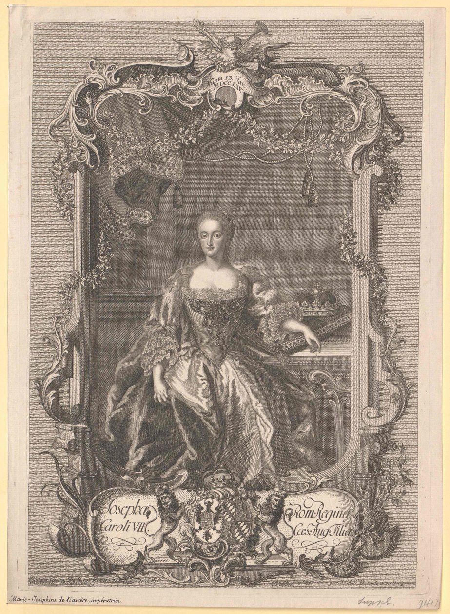 Bavorská princezna Marie Josefa od Artist Unknown