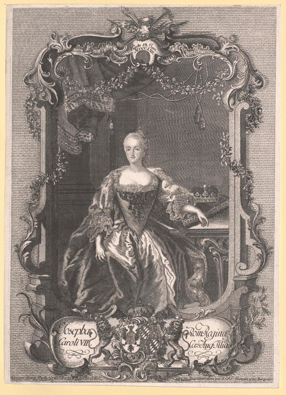 Bavorská princezna Marie Josefa od Artist Unknown