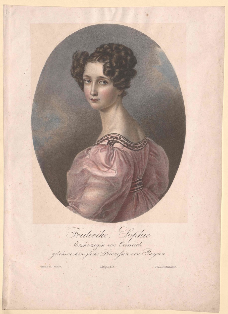 Princezna z Bayern-Zweyb.-Birkenfeld Sophie (tisk) od Artist Unknown
