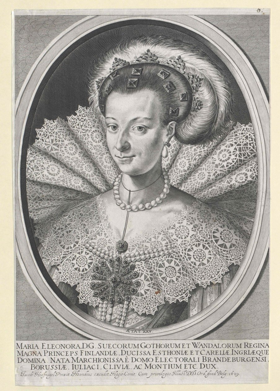 Braniborská princezna Marie Eleonora od Artist Unknown