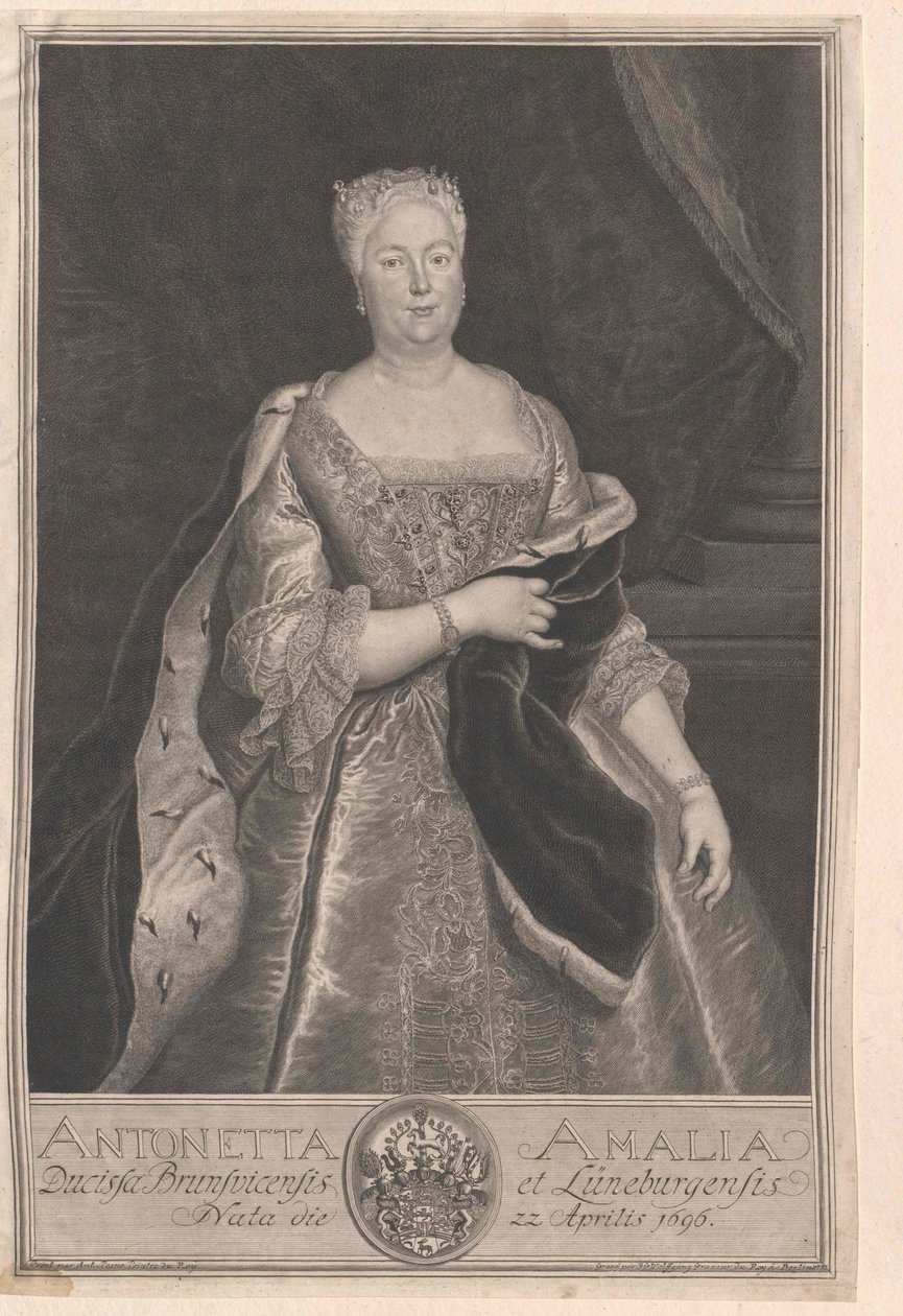 Princezna brunšvicko-wolfenbuettská Antoinette Amalie od Artist Unknown