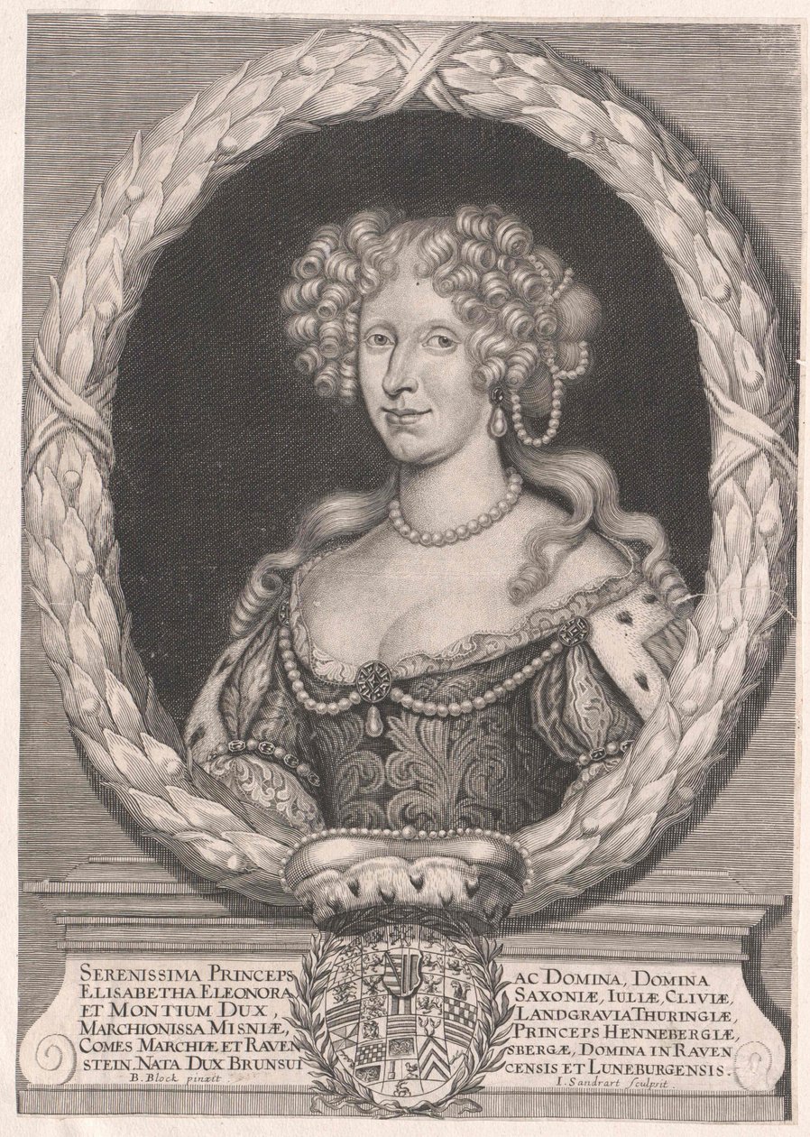 Princezna brunšvicko-wolfenbuettská Elisabeth Eleanor (tisk) od Artist Unknown