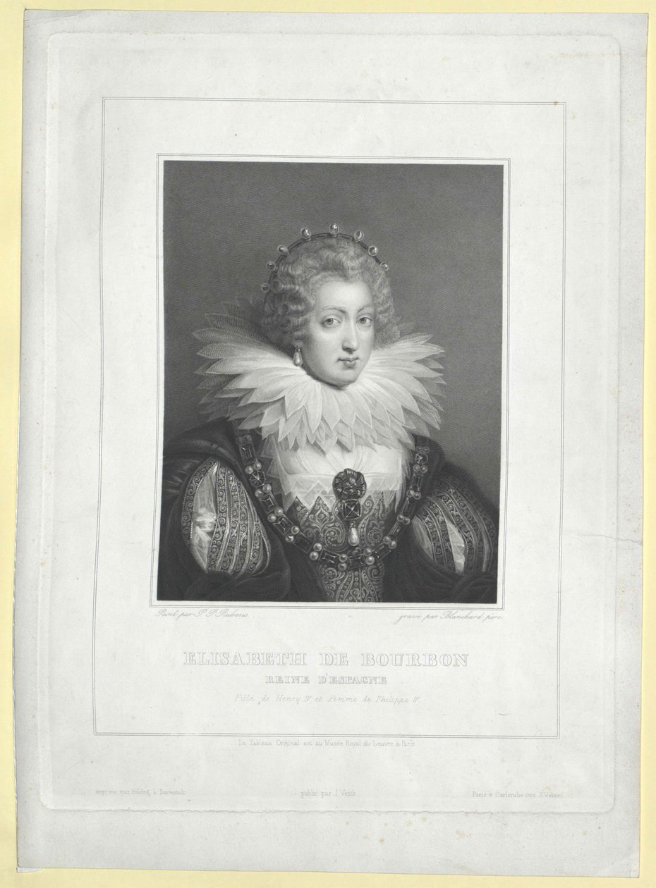 Francouzská princezna Elisabeth (tisk) od Artist Unknown