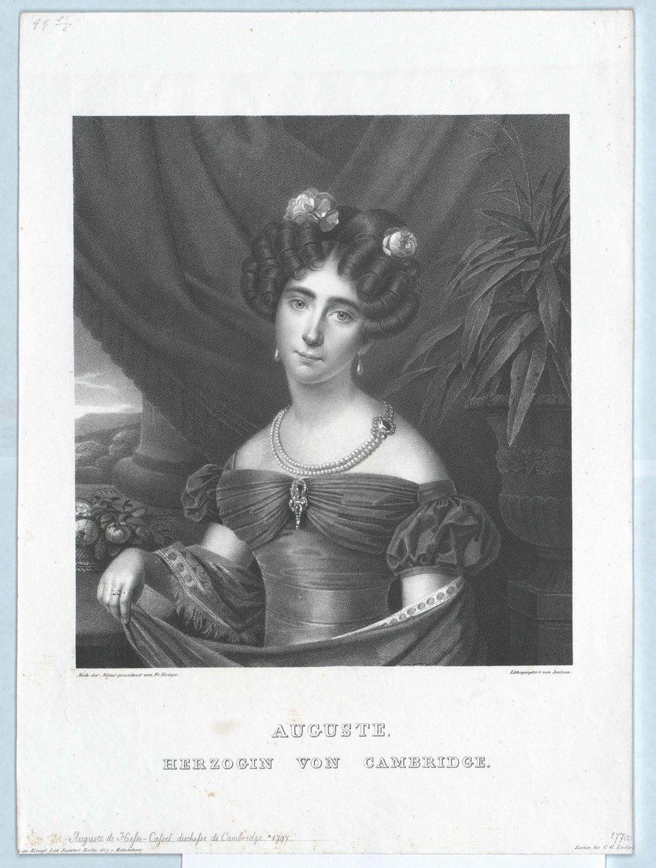 Hesensko-kasselská princezna Auguste od Artist Unknown