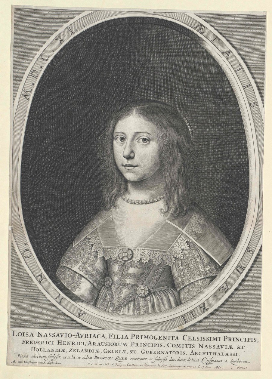 Princezna oranžská Louise Henriette od Artist Unknown