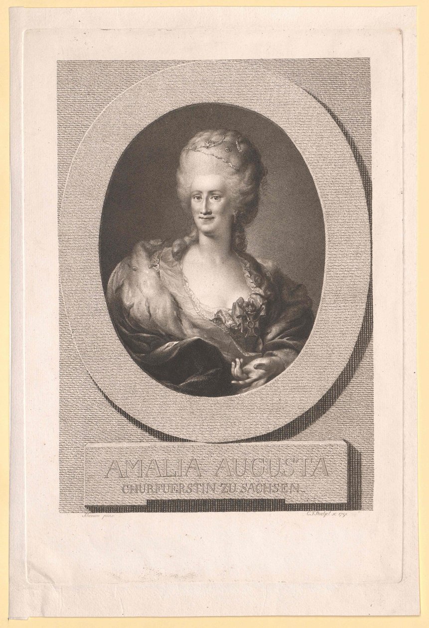 Princezna z Pfalz-Zweibruecken-Birkenfeld Amalie Auguste od Artist Unknown