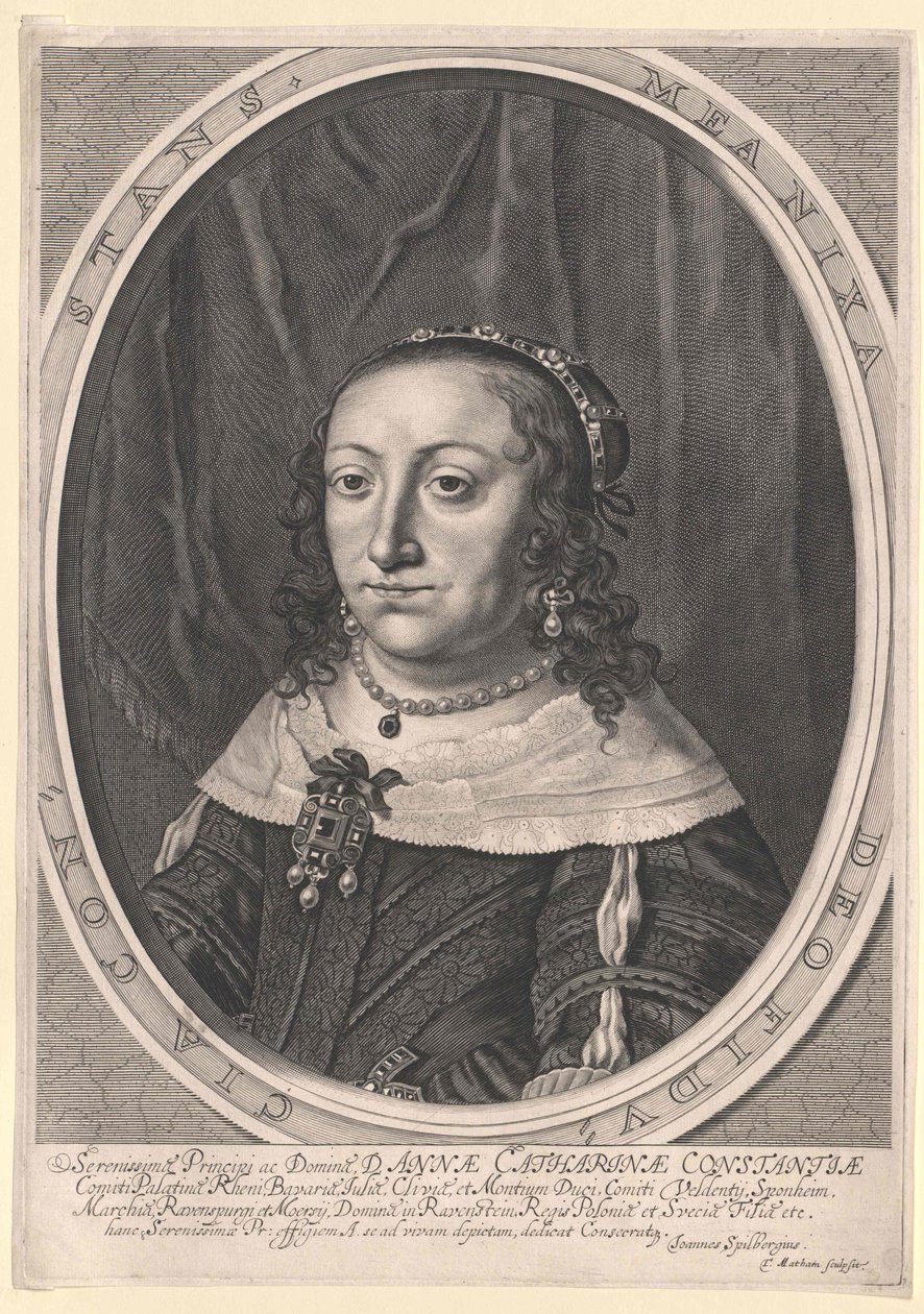 Polská princezna Anna Katharina Constance od Artist Unknown