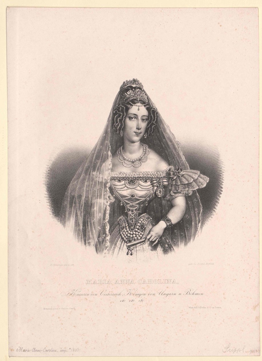 Savojsko-sardinská princezna Marie Anna od Artist Unknown