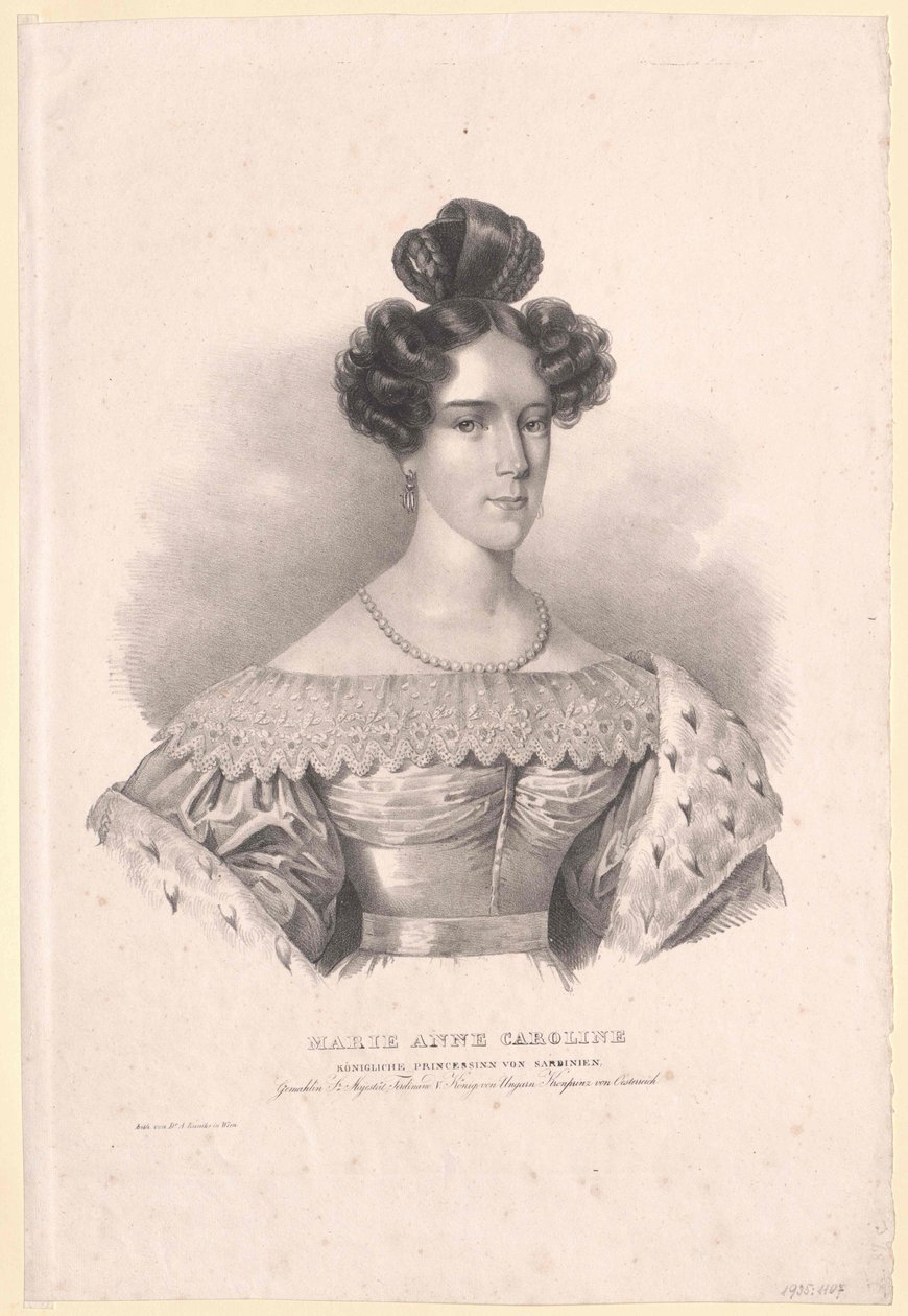 Savojsko-sardinská princezna Marie Anna od Artist Unknown