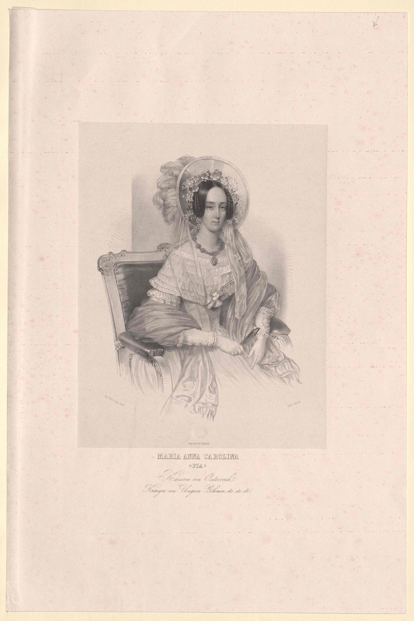 Savojsko-sardinská princezna Marie Anna od Artist Unknown