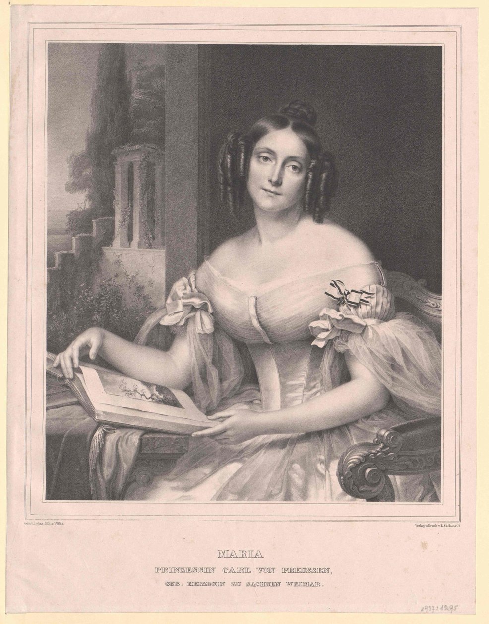 Sasko-výmarská princezna Eisenach Maria od Artist Unknown