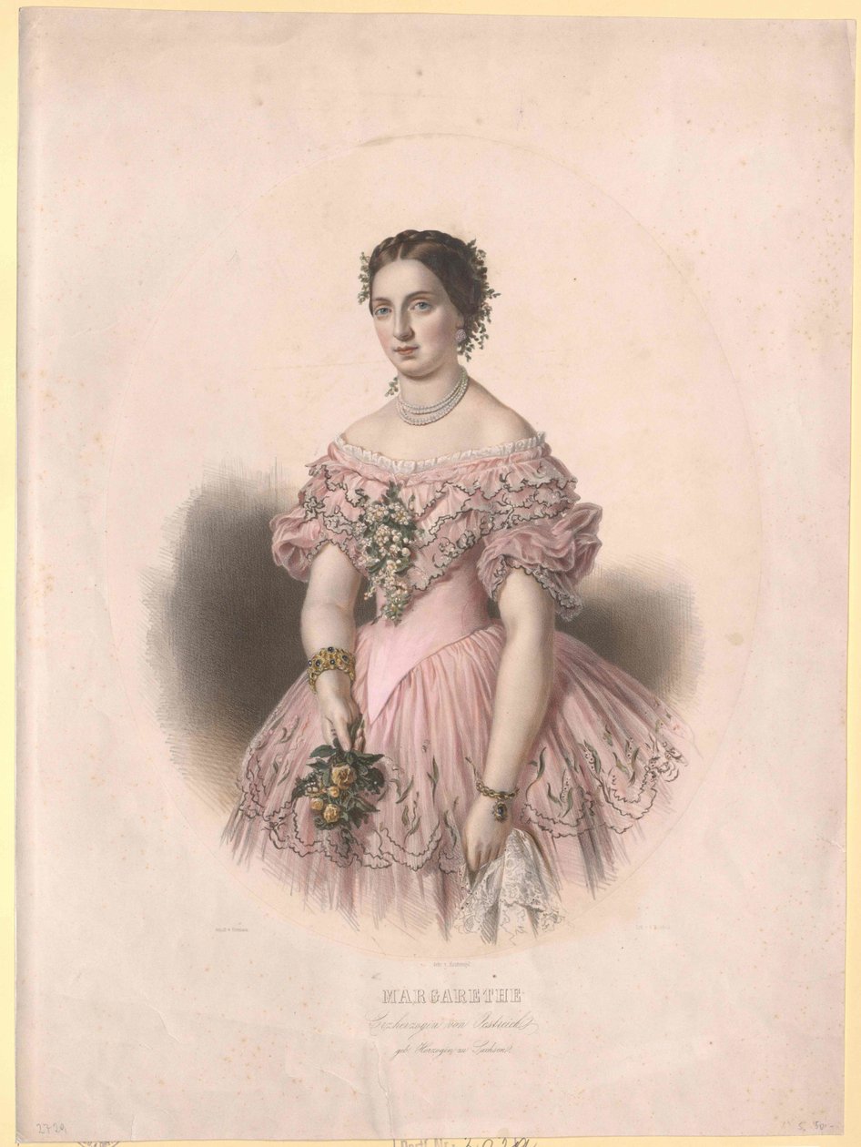 Saská princezna Markéta od Artist Unknown