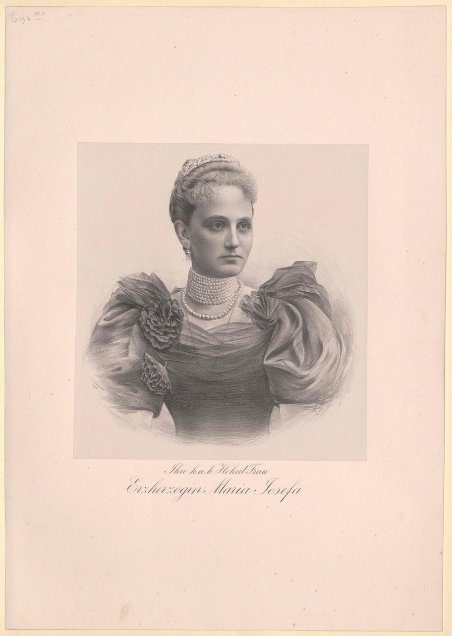 Saská princezna Marie Josefa od Artist Unknown