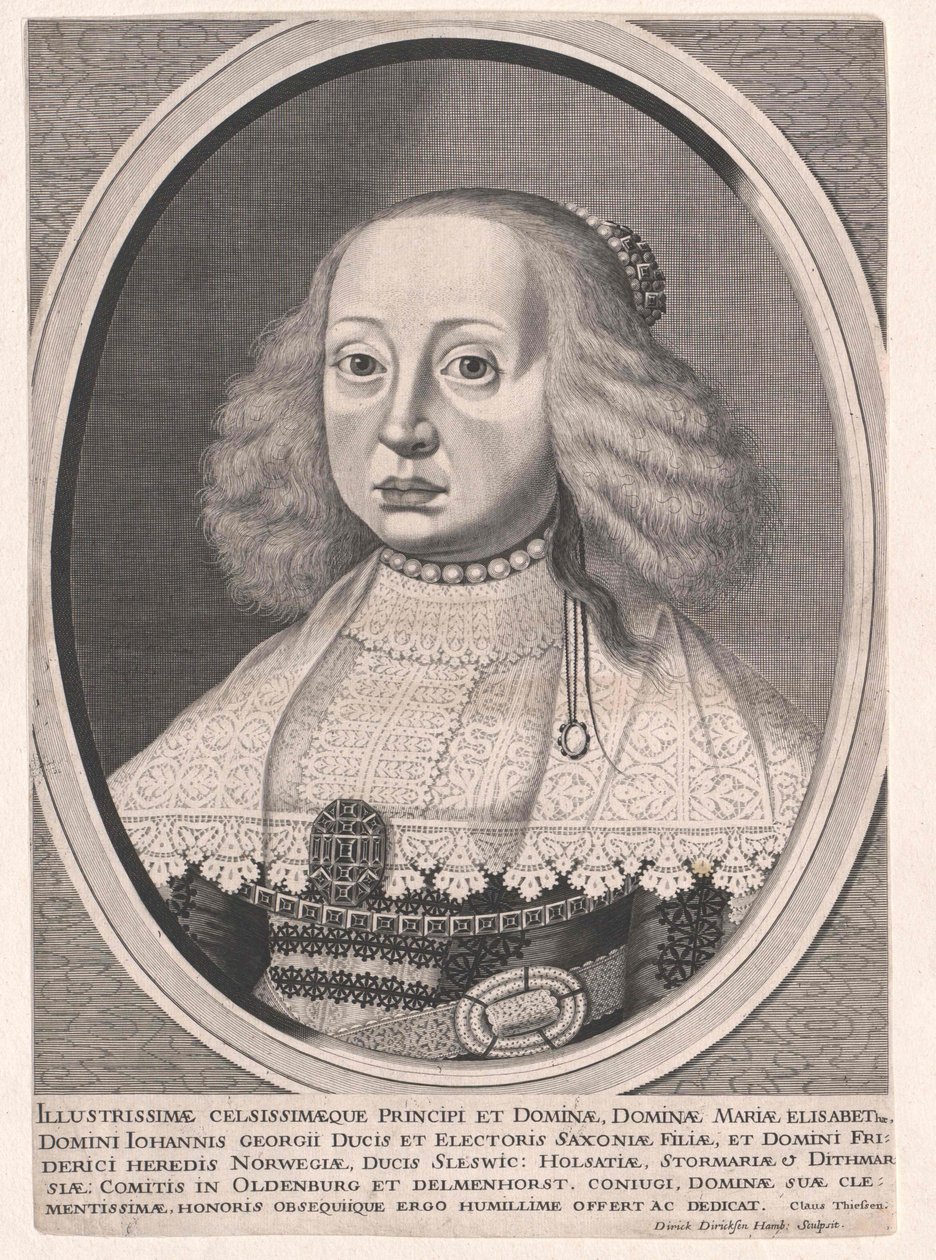 Saská princezna Marie Alžběta od Artist Unknown