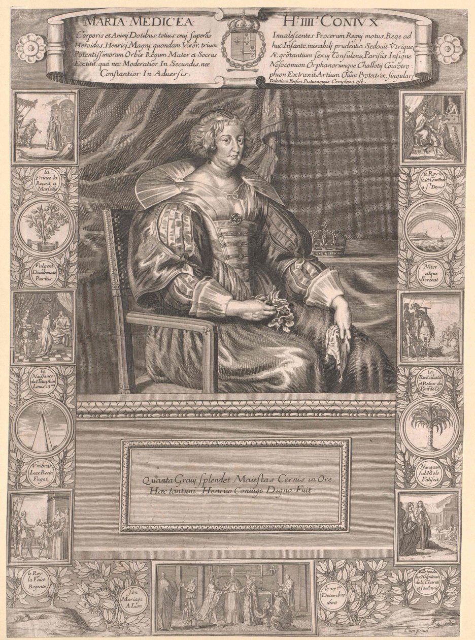 Toskánská princezna Marie Medicejská od Artist Unknown