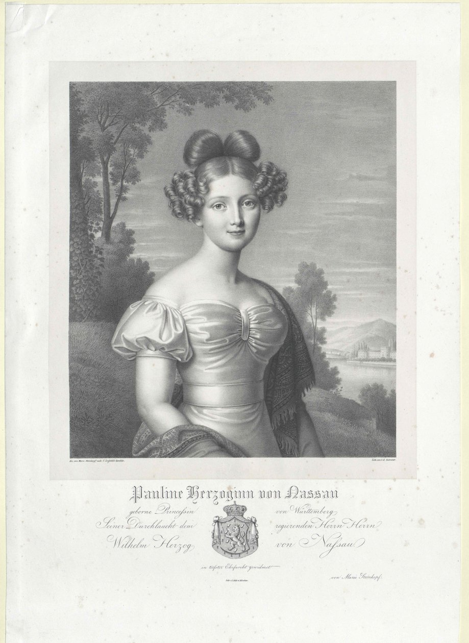 Württemberská princezna Paulina od Artist Unknown