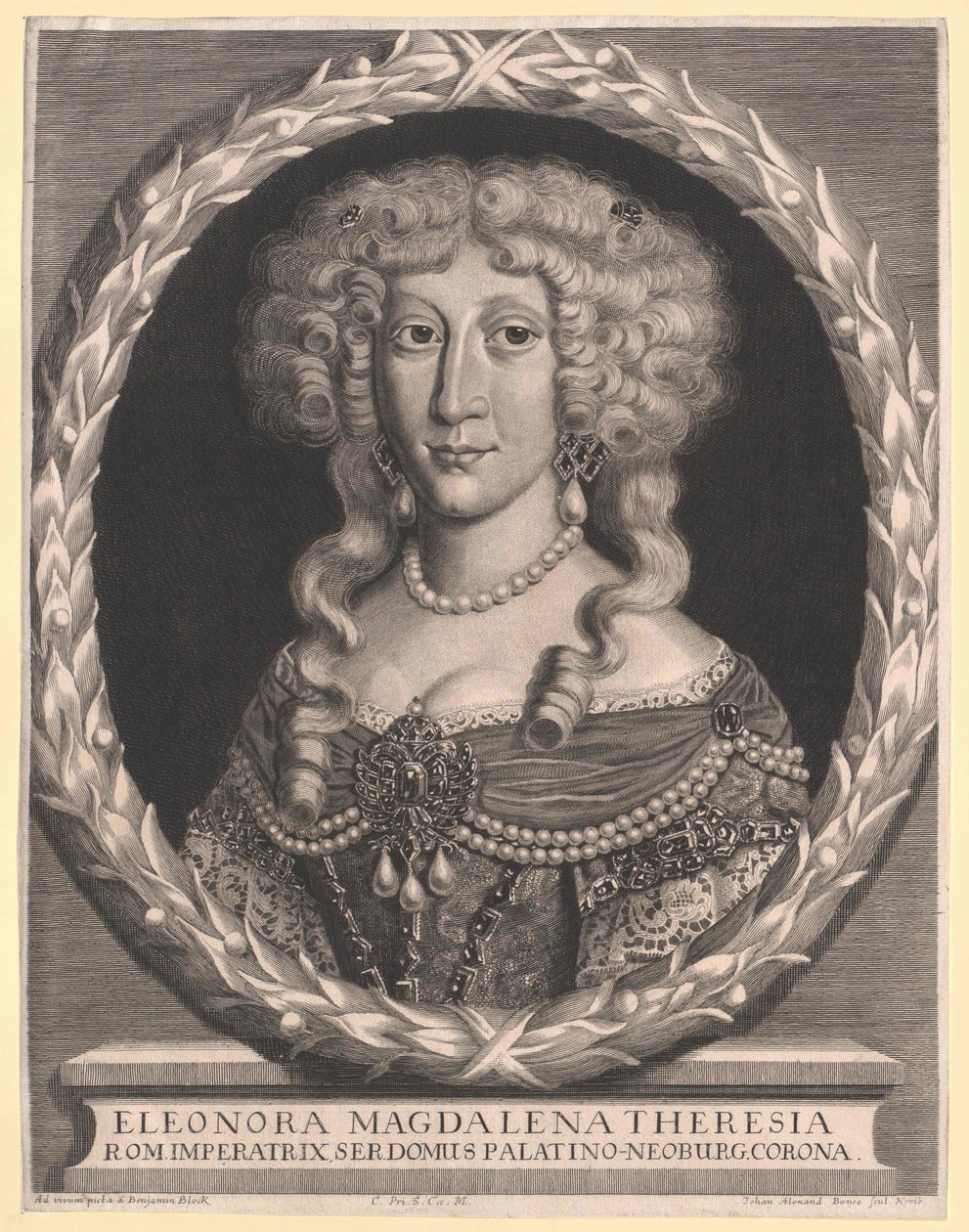 Palácová princezna Eleonora Magdaléna Theresia od Artist Unknown