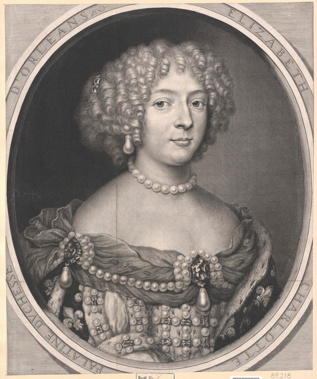 Princezna paláce Elisabeth Charlotte (tisk) od Artist Unknown