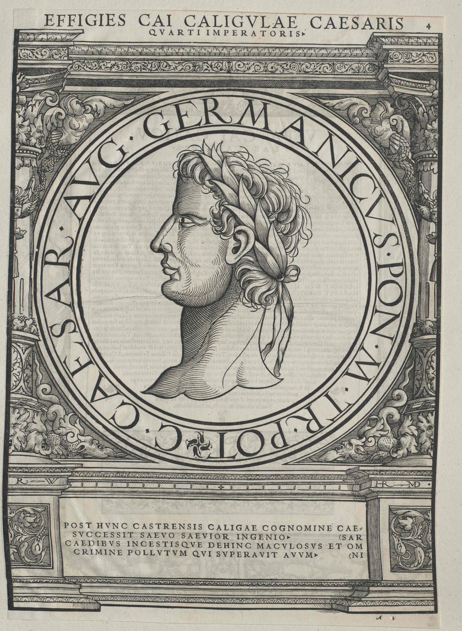 Římský císař Caligula od Artist Unknown