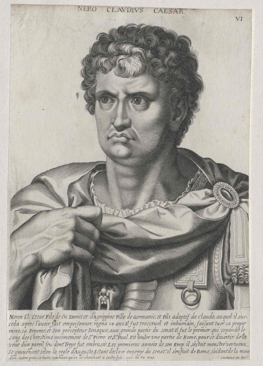 Římský císař Nero (tisk) od Artist Unknown