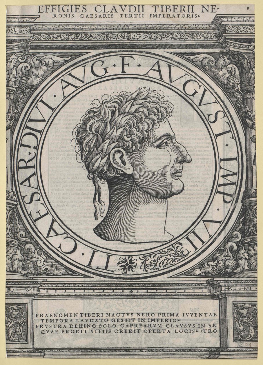 Římský císař Tiberius od Artist Unknown