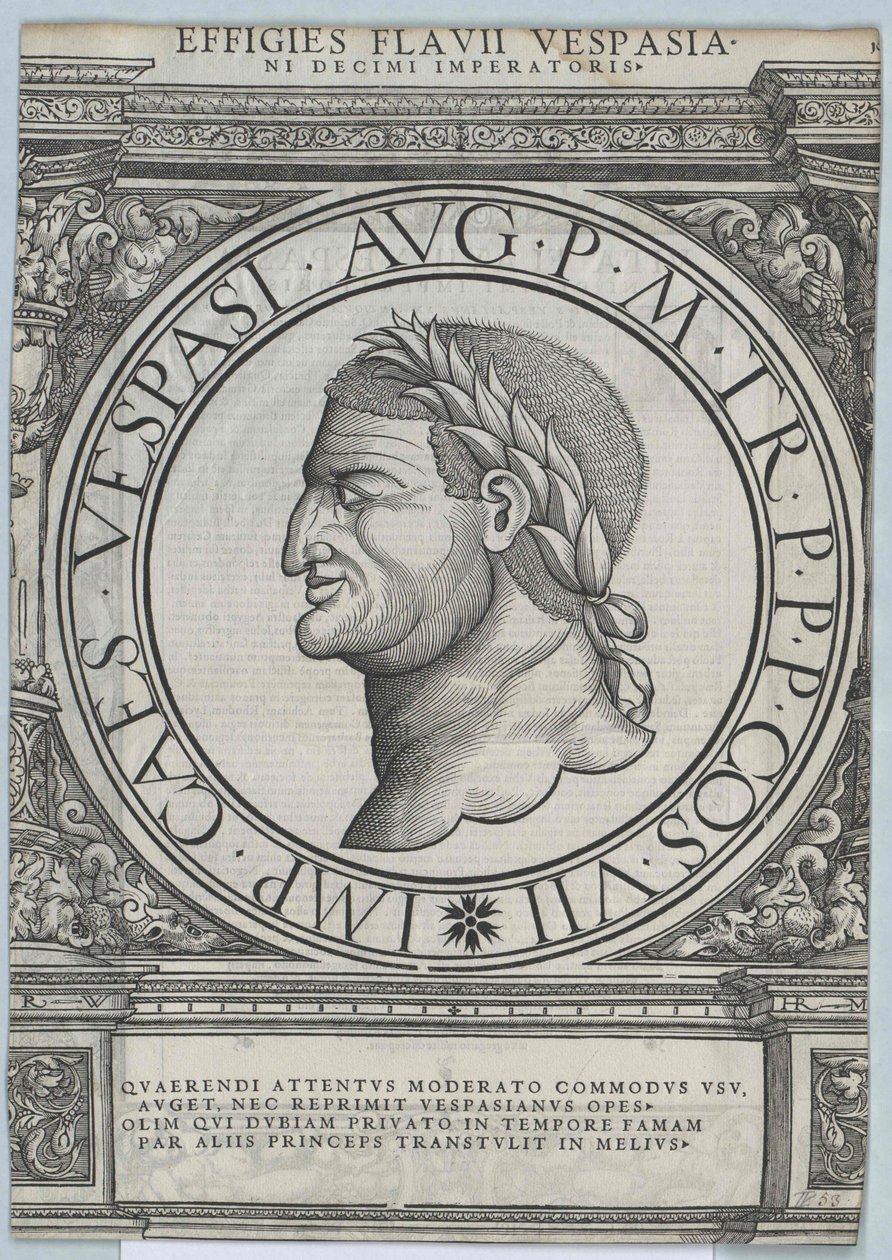 Římský císař Vespasián od Artist Unknown