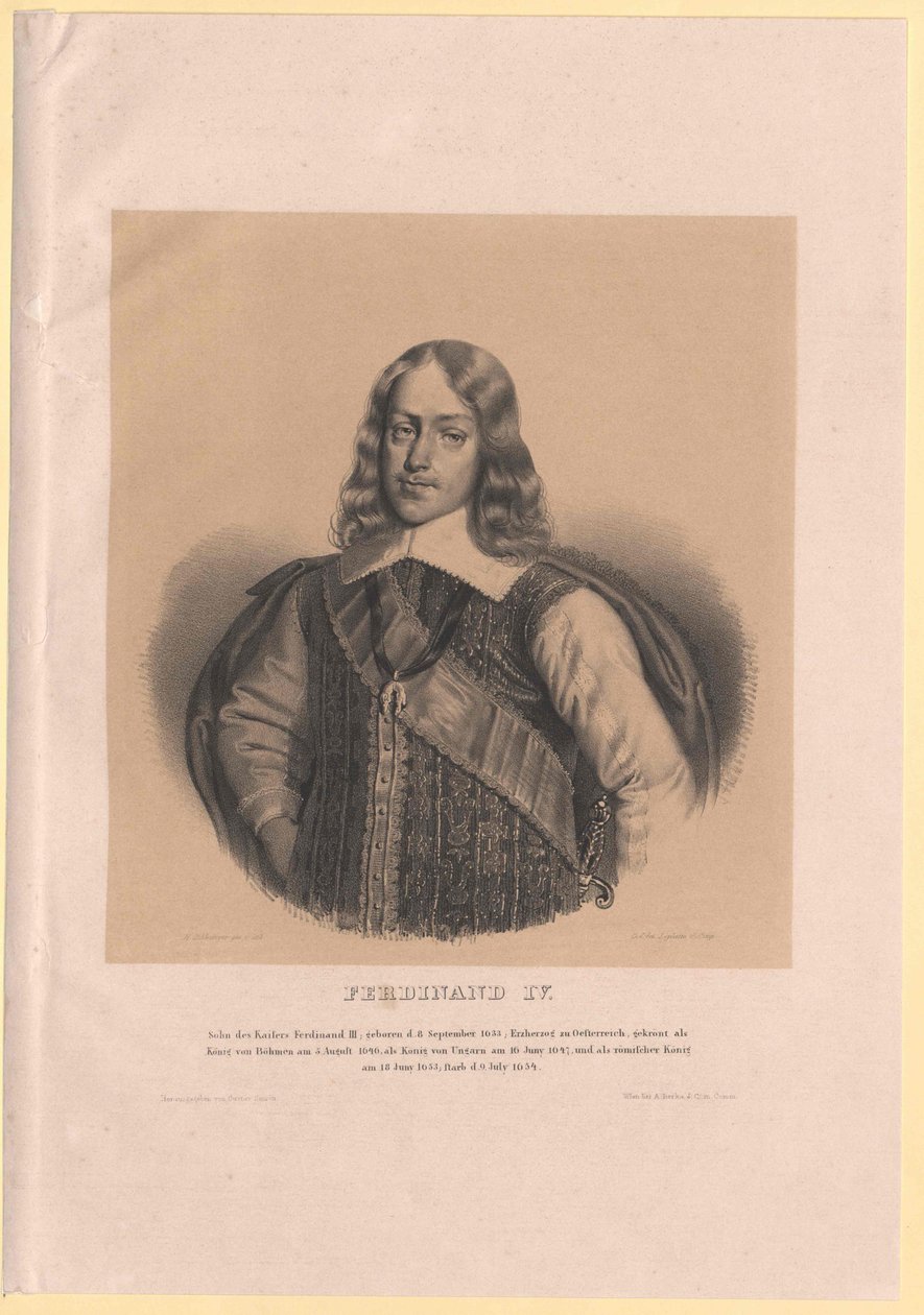 Římský král Ferdinand IV. od Artist Unknown