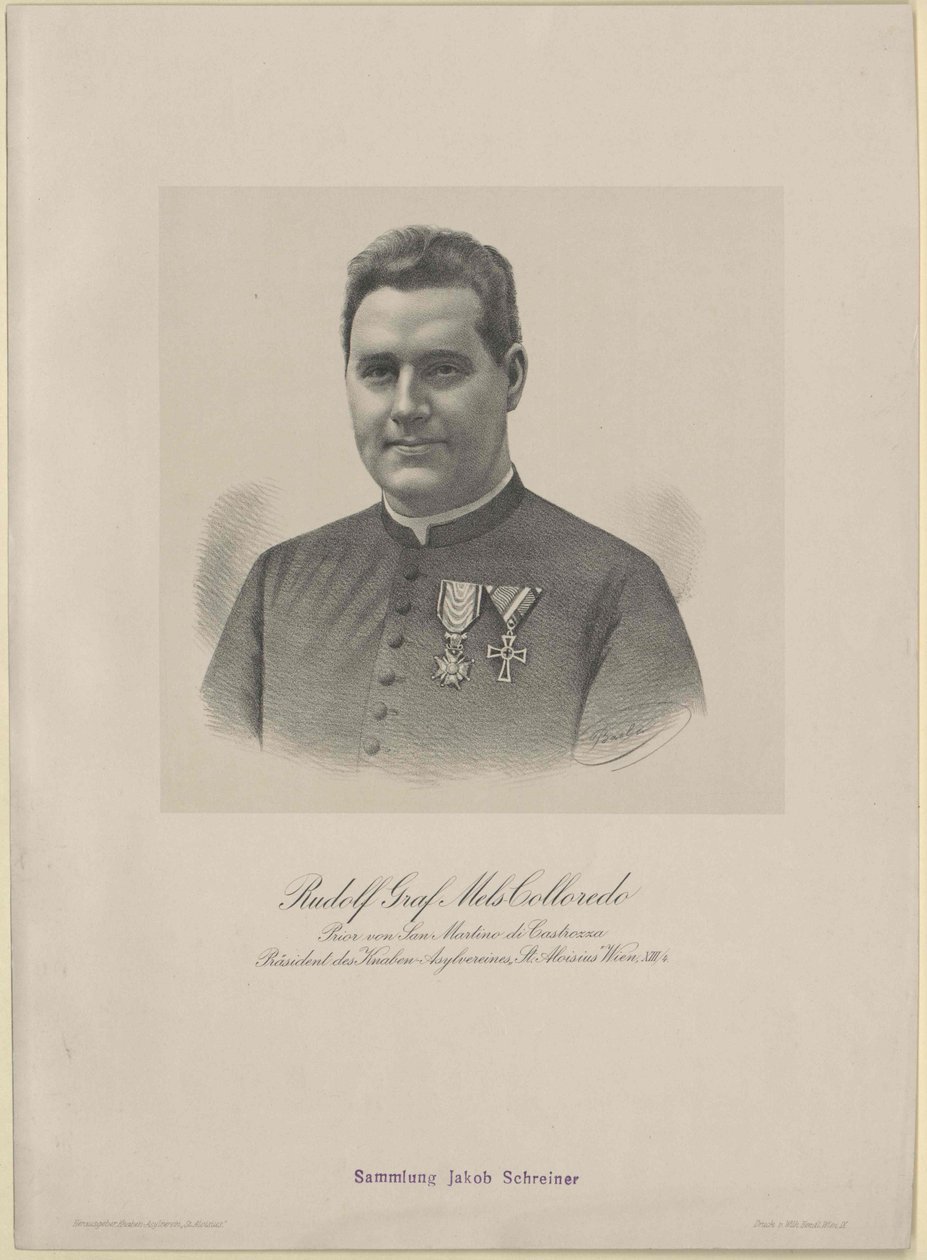 Rudolf hrabě Mels-Colloredo (tisk) od Artist Unknown