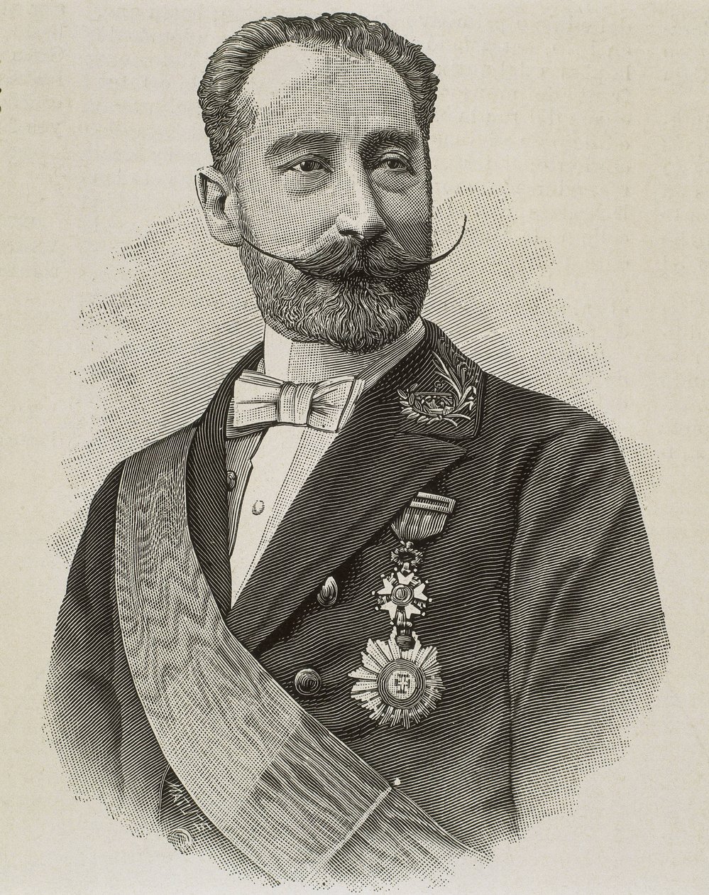 SALVADOR RODRIGANEZ, Amos (1845-1922). Španělský politik a inženýr. Rytina. od Artist Unknown