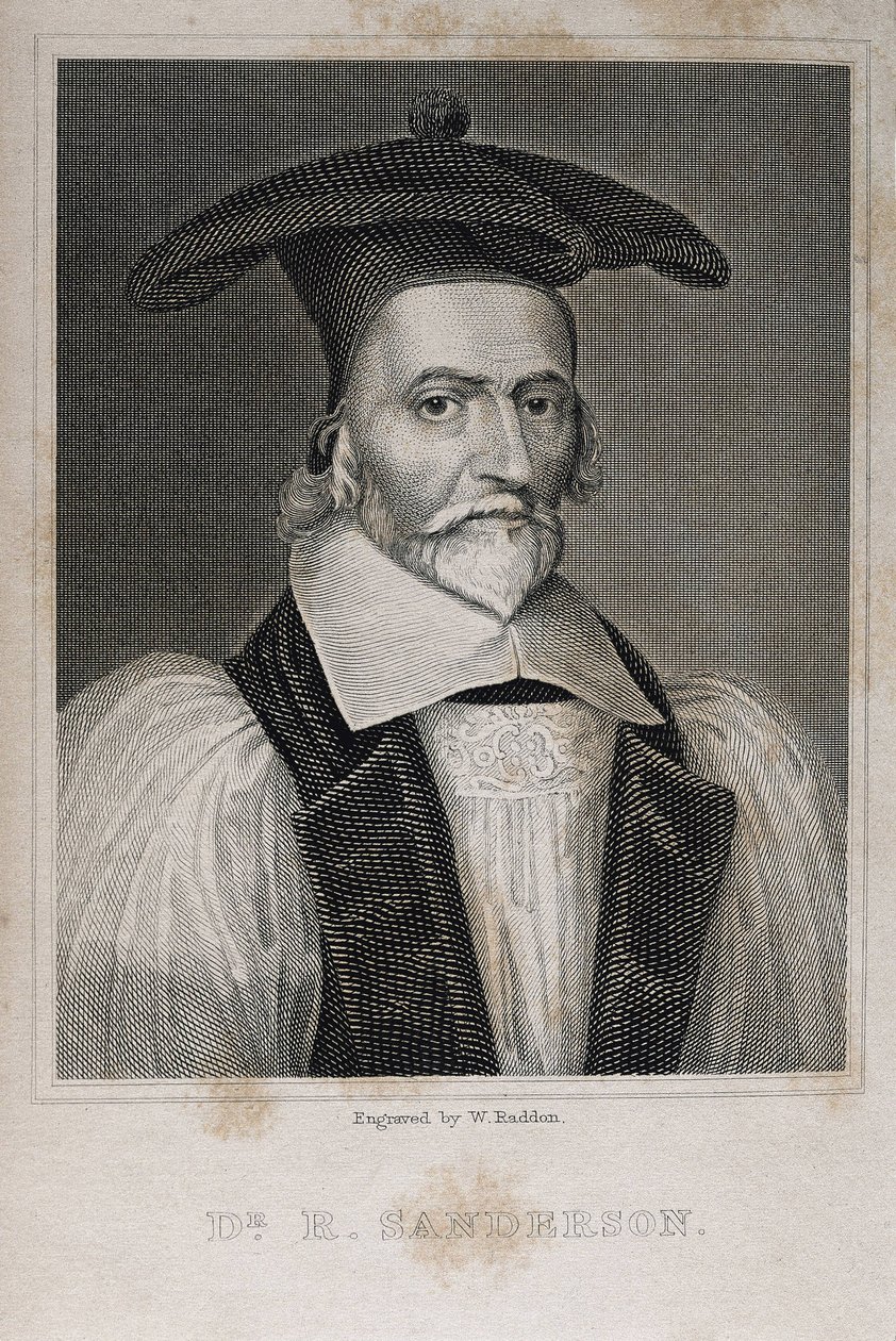 SANDERSON, Robert (1587-1663). Anglický teolog a kazuista. Rytina. od Artist Unknown