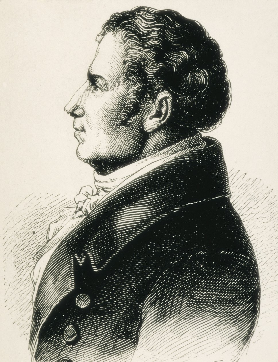 SCHLEGEL, August Wilhelm von (1767-1845). Německý teoretik romantismu. Lepty od Artist Unknown