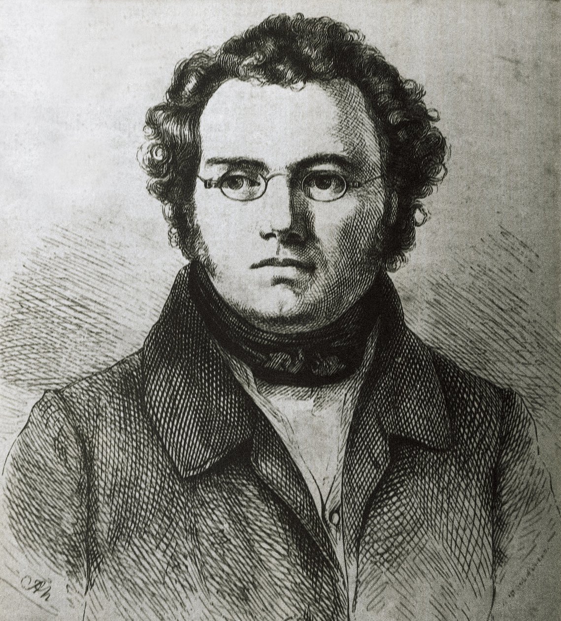 SCHUBERT, Franz (1797-1828). Rakouský romantický skladatel. Lepty. od Artist Unknown