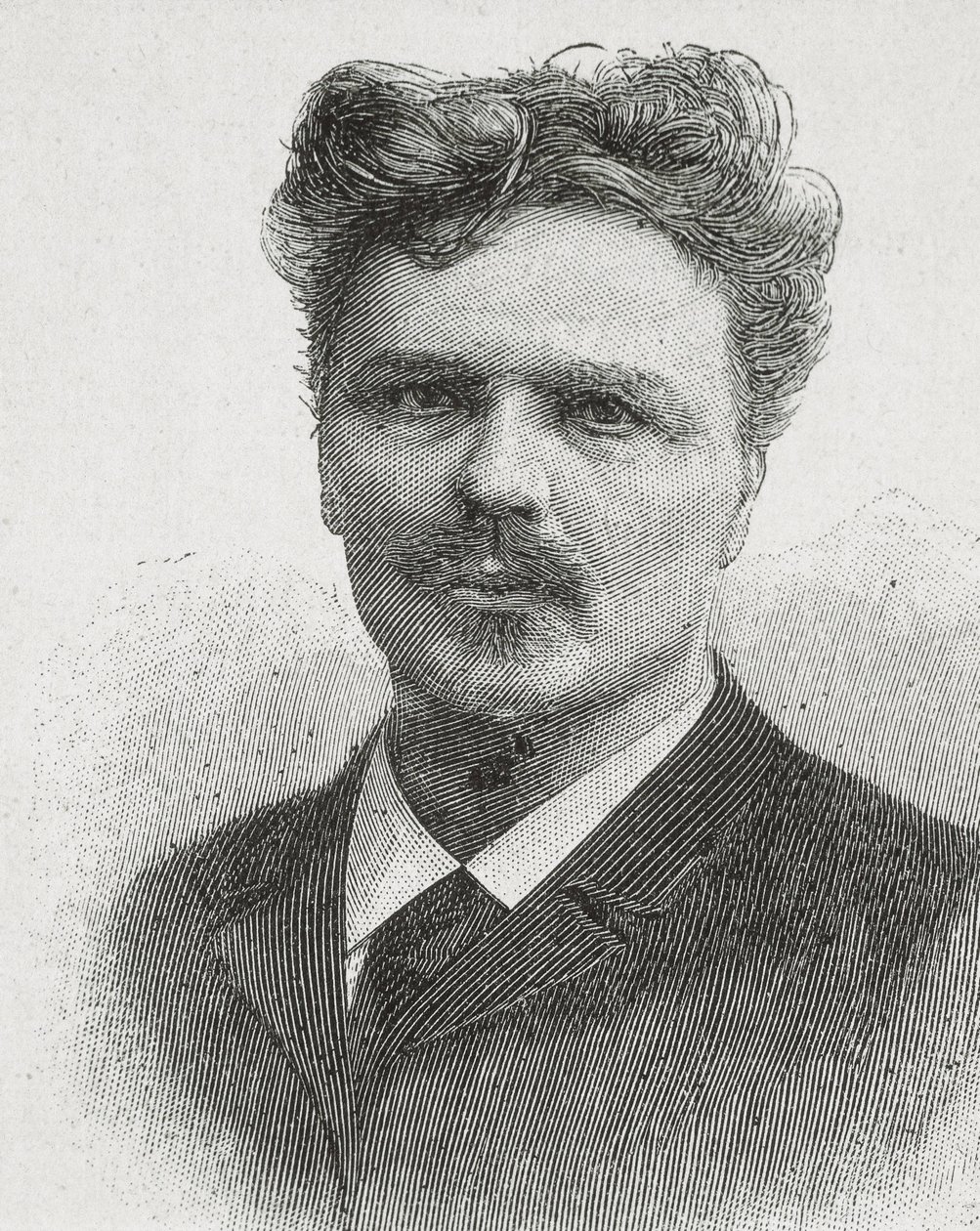 STRINDBERG, August (1849-1912). Portrét Augusta Strindberga. Rytina. od Artist Unknown