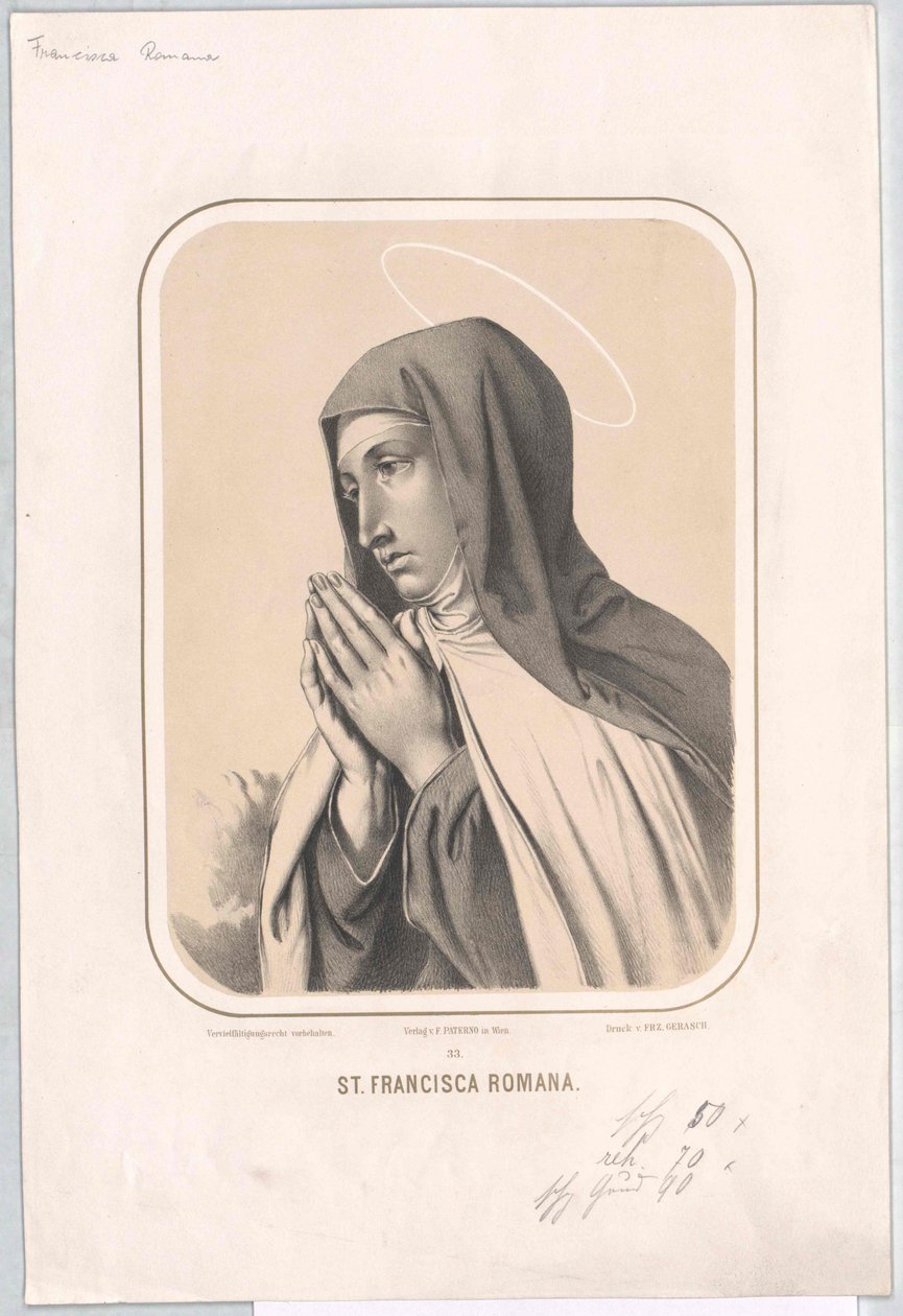 Svatá Františka Romana od Artist Unknown