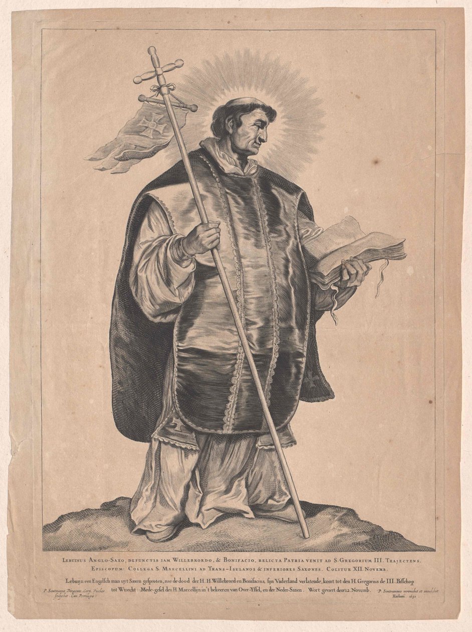 Svatý Lebuin z Deventeru od Artist Unknown
